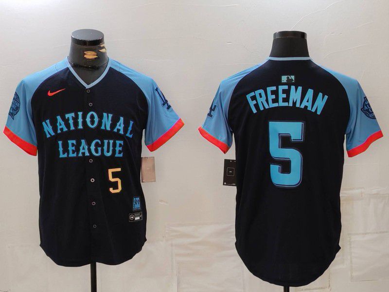 Men Los Angeles Dodgers #5 Freeman Blue All star 2024 Nike MLB Jersey style 81552